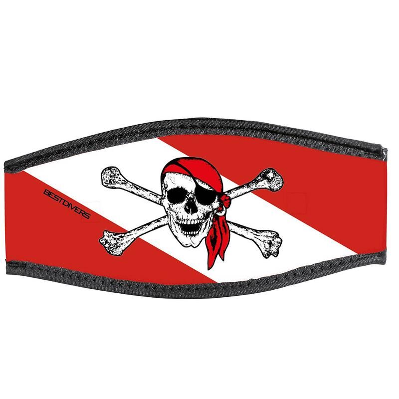 BESTDIVERS Maske Arkalığı JOLLY ROGER Neopren, Velkrolu