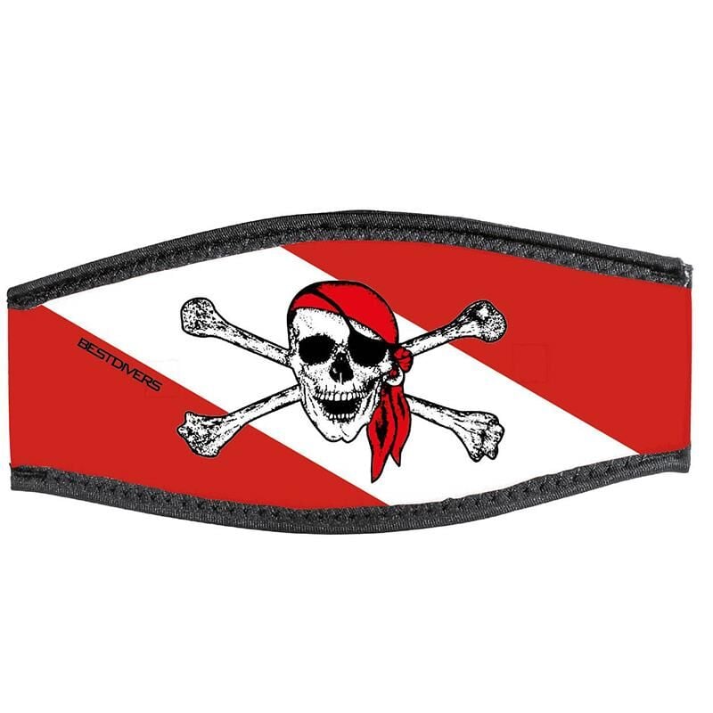 BESTDIVERS Maske Arkalığı JOLLY ROGER Neopren, Velkrolu