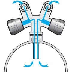 BEUCHAT Tüp Vanası ''SAS'' İki Çıkış 25x2