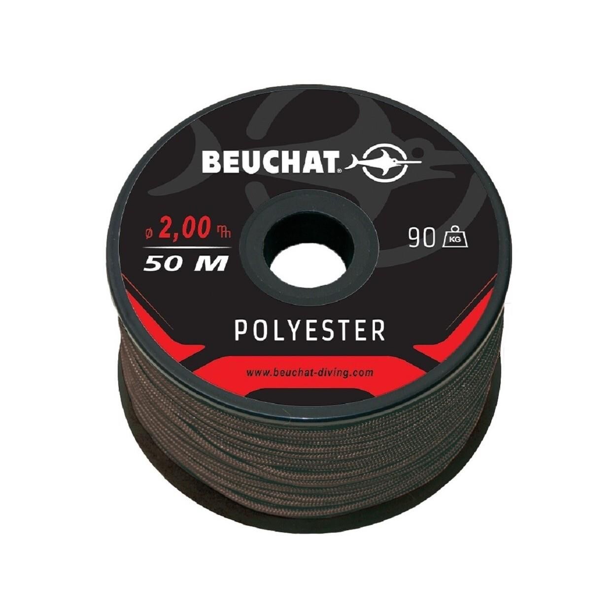 BEUCHAT Zıpkın Makara İpi Polyester 50m, 2mm, siyah