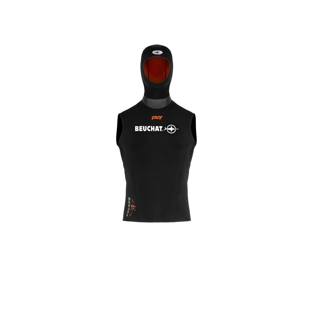 BEUCHAT Yelek FOCEA COMFORT7, Erkek, Başlıklı, 2,5mm