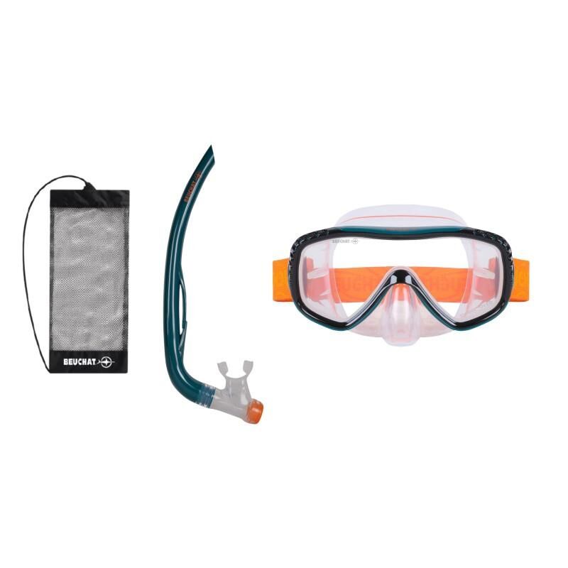 BEUCHAT SET MS OCEO Maske Şnorkel (Tahliyeli) Yeşil Deep