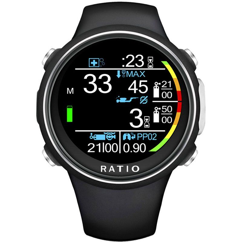 RATIO Dalış Bilgisayarı IDive Color Easy, Siyah