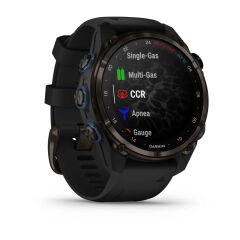 Descent Mk3i – 43 mm - Karbon Gri DLC Titanyum, Siyah Silikon Kayışlı