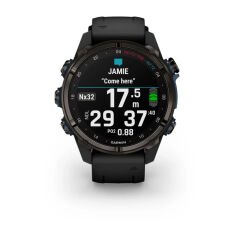 Descent Mk3i – 43 mm - Karbon Gri DLC Titanyum, Siyah Silikon Kayışlı