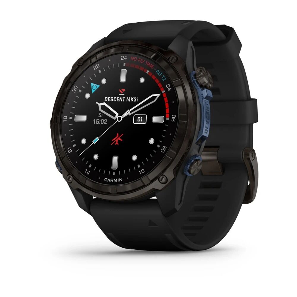 Descent Mk3i – 51 mm - Karbon Gri DLC Titanyum, Siyah Silikon Kayışlı