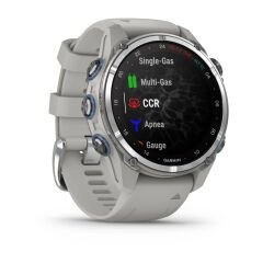 Descent Mk3 – 43mm - Paslanmaz Çelik, Fog Gri Silikon Bantlı