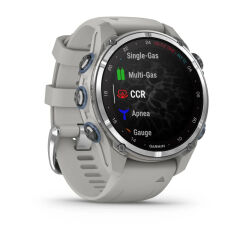 Descent Mk3 – 43mm - Paslanmaz Çelik, Fog Gri Silikon Bantlı