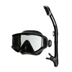 PROBLUE SET MS VISION PLUS3 Maske, DRY Snorkel, Siyah