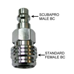 KRAKEN BC Adaptör AD11, Erkek Scubapro BC Dişi Standart