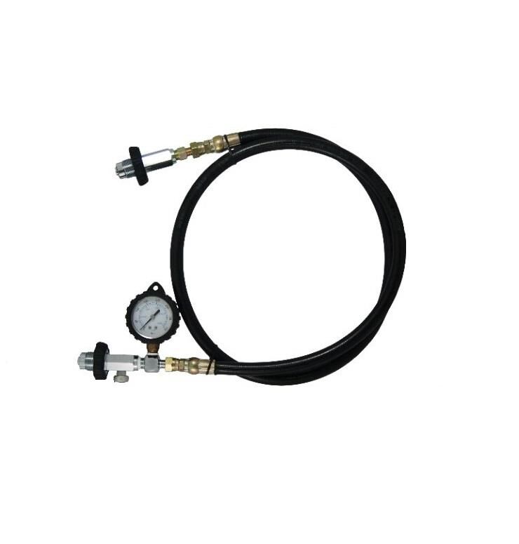 KRAKEN Tüp Transfer Hortumu, Göstergeli, DIN, Tahliye butonlu