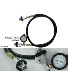 KRAKEN Tüp Transfer Hortumu, Göstergeli, DIN, Tahliye butonlu