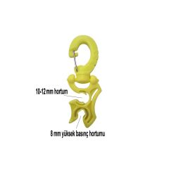 KRAKEN Hortum Tutucu İkili Fırdöndülü Sarı, HC06