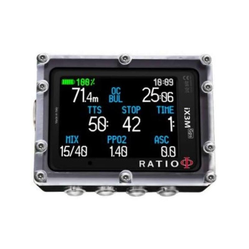 RATIO Dalış Bilgisayarı IX3M Tech+ GPS Edition, Siyah