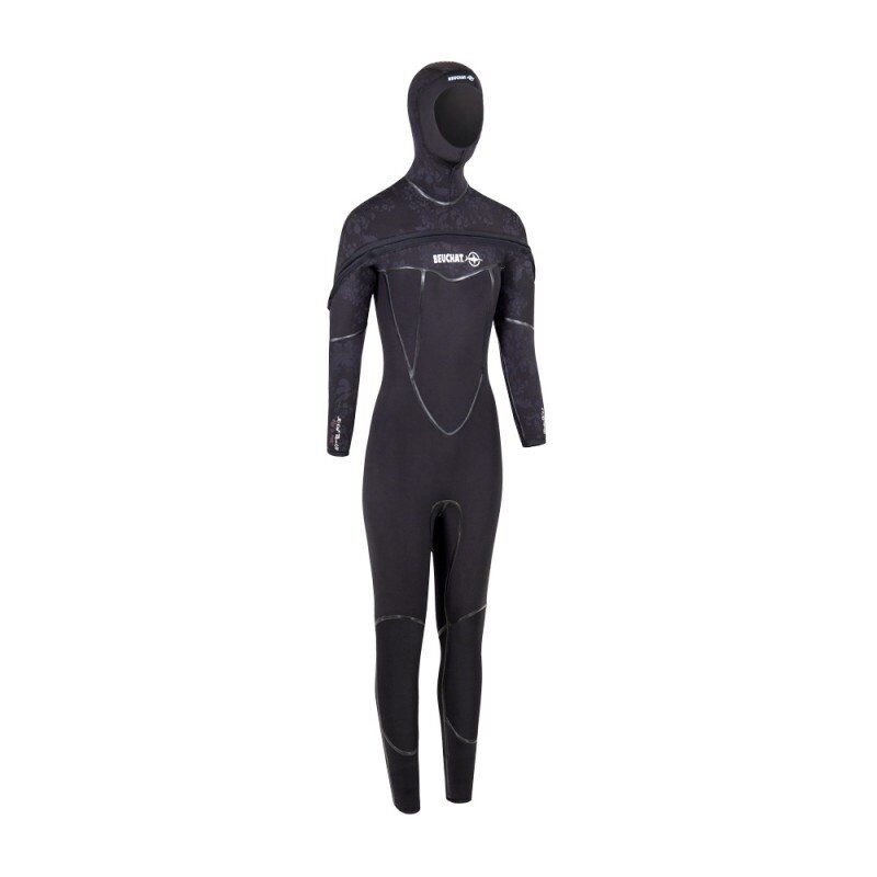 BEUCHAT Elbise MED C-ZIP Başlıklı, 8/7 mm Kadın