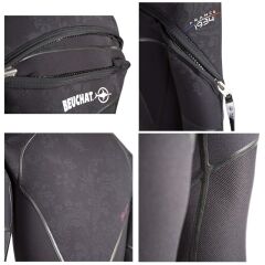 BEUCHAT Elbise MED C-ZIP Başlıklı, 8/7 mm Kadın